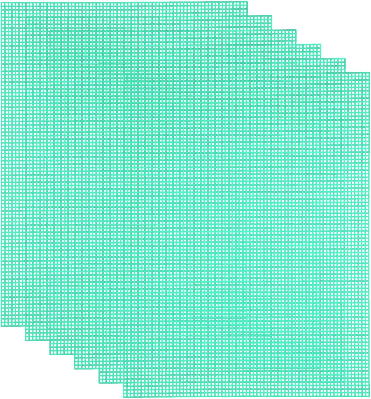 5Pcs Mesh Canvas Sheets, 10.5 x 13.5 Inch Plastic Canvas, Eye Mesh for Embroidery, Crafting, Knit and Crochet Project, Bag Making, Home Decoration, Pale Green