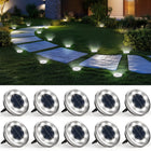 LinkMejor 10 Pack Lumină Solară Pământie Outdoor, Decor Grădină Cool White