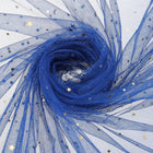 60" x 8.7 Yard Tulle Fabric Star Moon Sequin Tulle Ribbon Rolls for Wedding Party Backdrop Stage Tutu Dress Bridal Veil DIY Sewing Crafts, Sapphire Blue