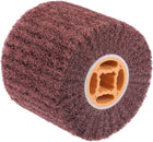 Non-Woven Polishing Burnishing Wheel 120mmx100mmx19mm Nylon Wire Drawing Abrasive Flap Wheel 80 Grit for Stainless Steel Metal