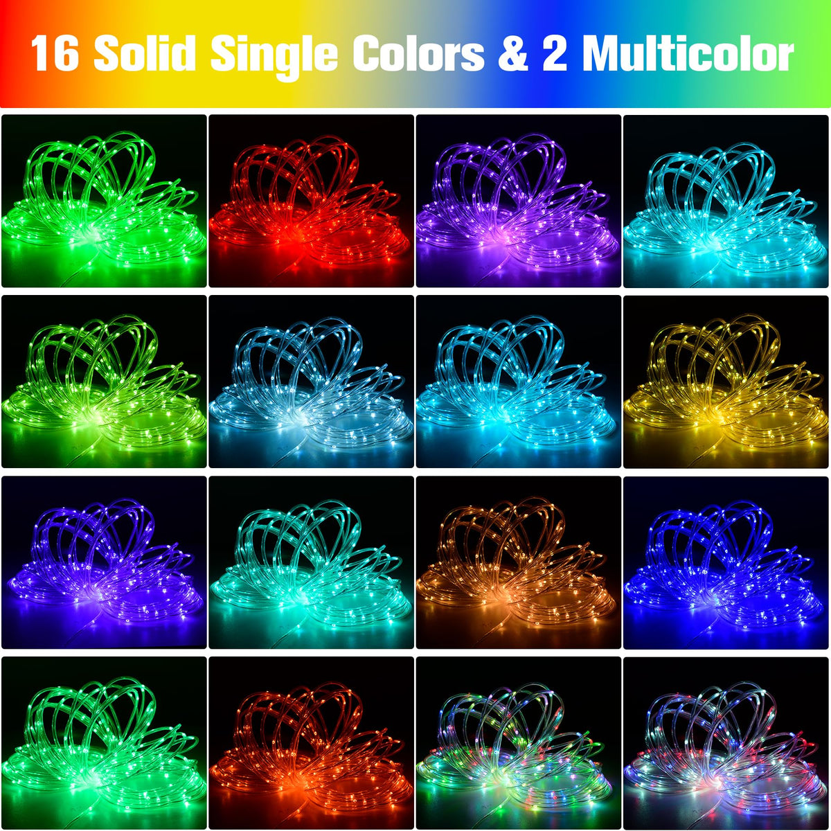 LinkMejor 99Ft LED Rope Lights Outdoor, Luci a Cavo per Esterno Impermeabili