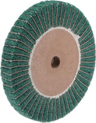 200mm x 25mm 240 Grit Non-Woven Polishing Burnishing Wheel Abrasive Cloth Nylon Wire Drawing Flap Wheel for Stainless Steel Metal Green