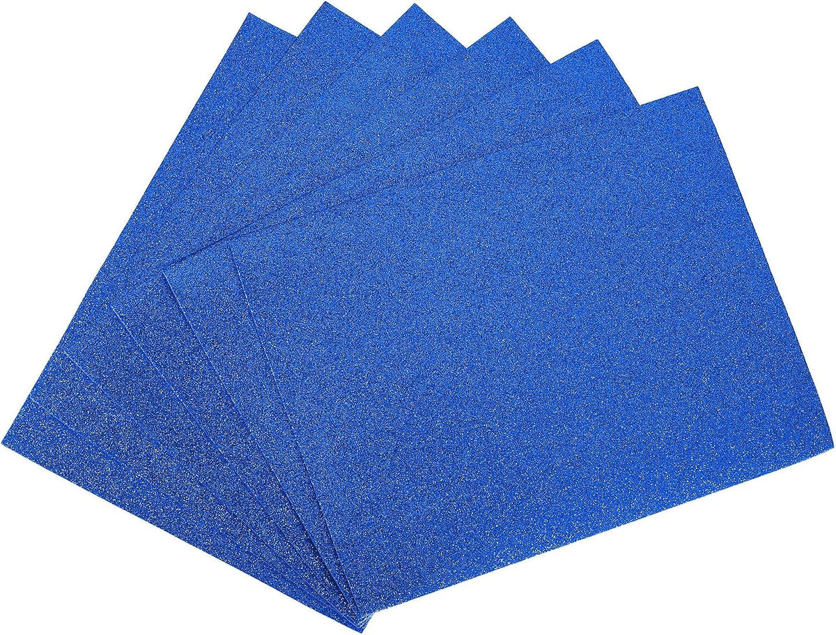 LinkMejor Dark Blue Shiny EVA Foam Sheets 11 x 8 Inch 2mm Thick for Crafts DIY Projects 6 Pcs