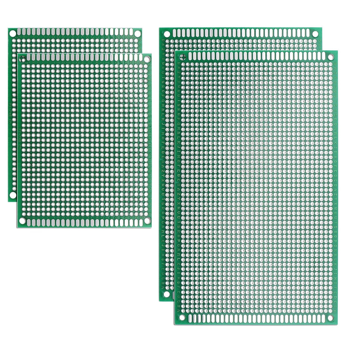 Double-Sided PCB Board Printed Circuit Boards Kit (2 Sizes - 7x9 9x15) Prototyping Board for DIY Soldering Electronic Projects Practice Test Circuit 4pcs