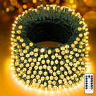 403FT 1000 LED Noel Işıkları Dışarıda Yeşil Tel Işık Çubukları 8 Mod