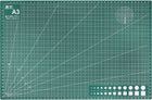 A3 Self-Healing Cutting Mat, 18" x 12" Non-Slip Double Sided with Grid PVC Desk Mat for Model Building Rotary Cutting Board Green 2Pcs