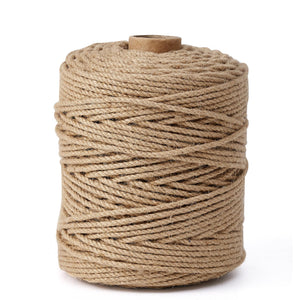 Doğal Jut İpliği, 656 Fet, 3mm Kenevir İpliği, Hediye Paketleme İşleri, Bitki Bahçesi, Noel, El Yapımı Sanat Dekorasyonu, Paketleme İpliği, Ev Dekorasyonu