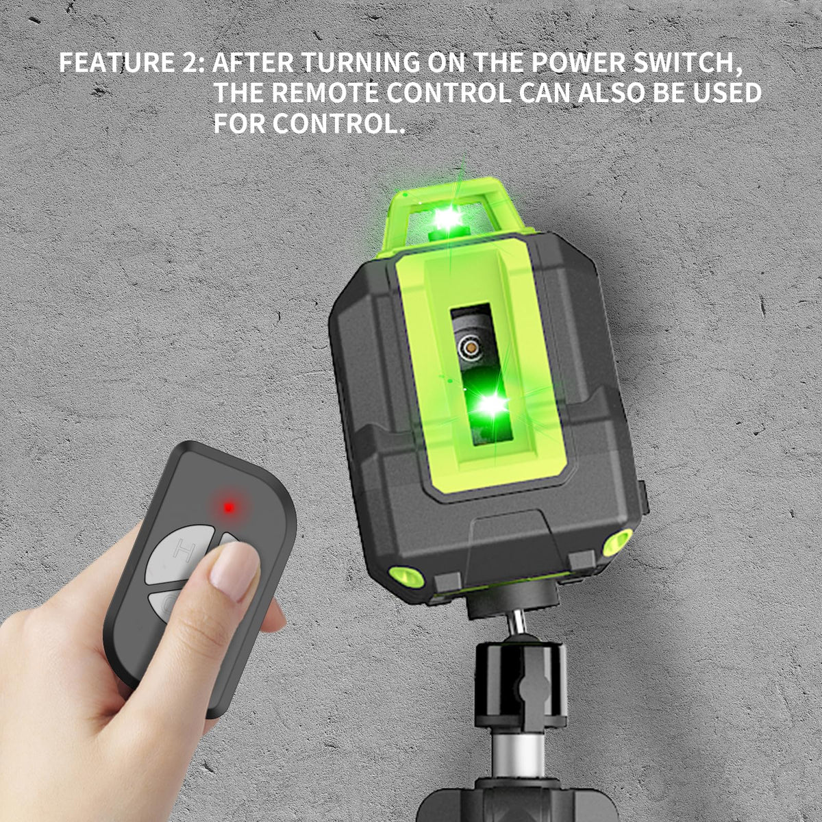ลินก์เมโจร์เลเซอร์เลเวล 360° ตรงแก้วเขียวเส้นเซลฟ์เลเวล ทูลเมา้นิ่ง