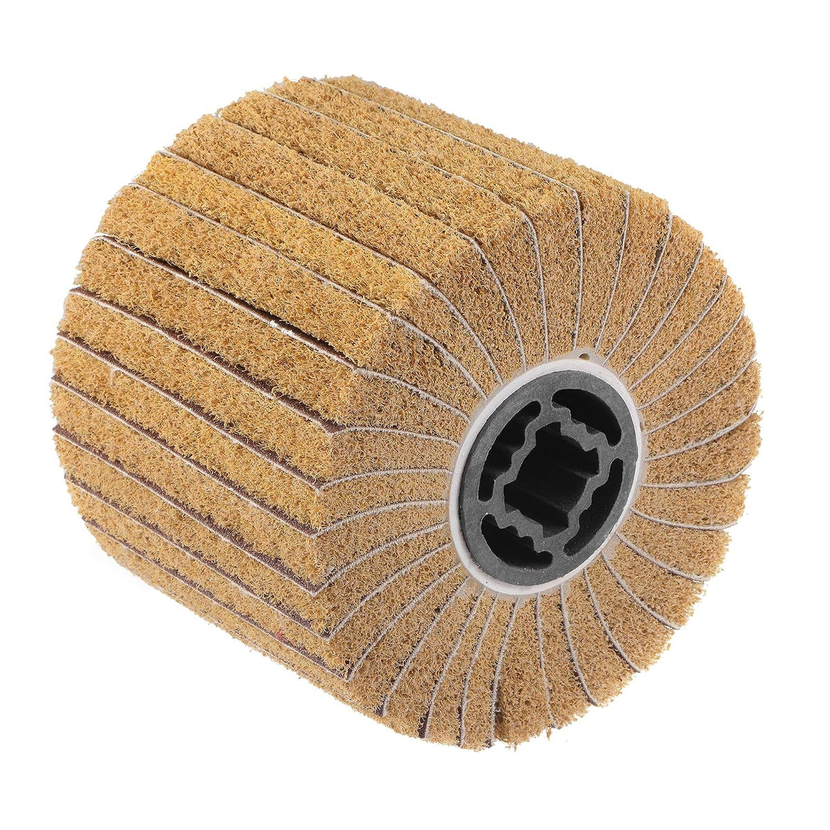 120mmx100mm Non-Woven Polishing Burnishing Wheel Abrasive Cloth Nylon Wire Drawing Flap Wheel 120 Grit for Stainless Steel Metal