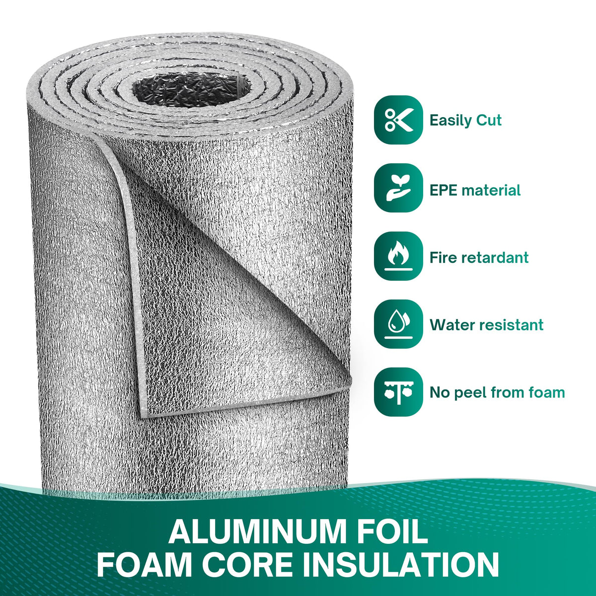 LinkMejor Izolație Reflectivă pentru Fereastră, 48 in x 10 ft Blocator de Cald