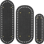 Leather Bag Bottom Shaper, 3 Sizes DIY PU Purse Shaper Bag Bottom with Hole for Purse DIY Bag Making Accessories, Black