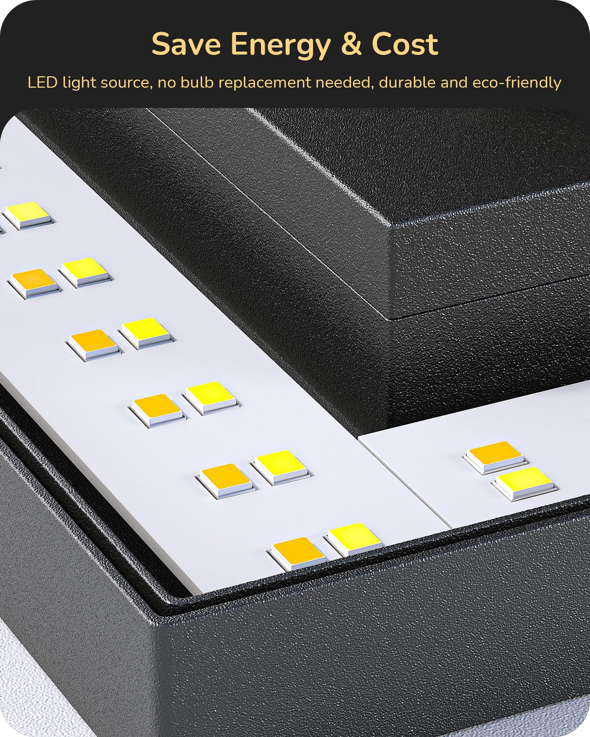 LinkMejor 2 Pack LED Outdoor Wall Light, Small Square Modern Exterior Light