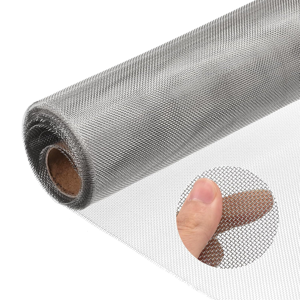 20 Mesh 304 Stainless Steel Woven Wire Mesh Screen, 59 inch x 39 inch Hard and Heat Resisting Wire Mesh for Wall, Hole, Garden, DIY Project, Never Rust, Easy to Cut